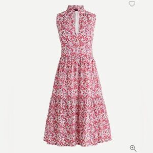 J. Crew Pink Floral Sleeveless Dress